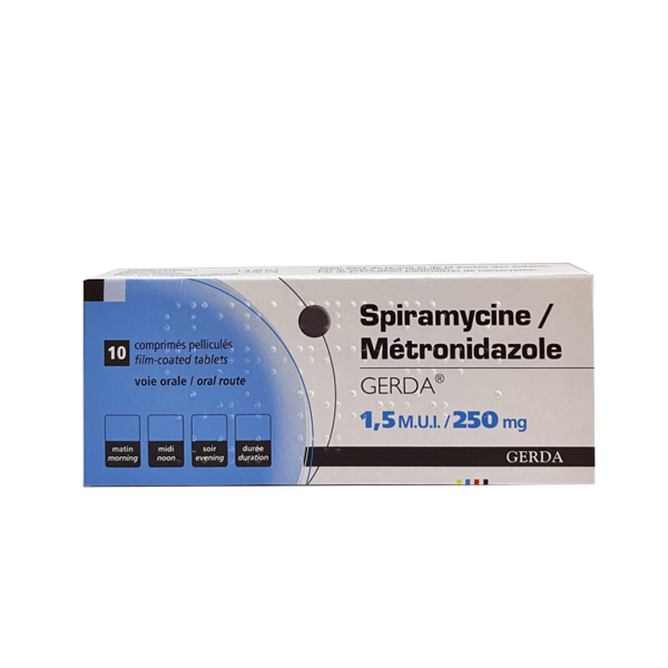 Spiramycine/metronidazole Gerda 1.5 M.u.i/ 250mg X 10 Tableta